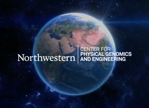 The Center for Physical Genomics and Engineering logo over the globe